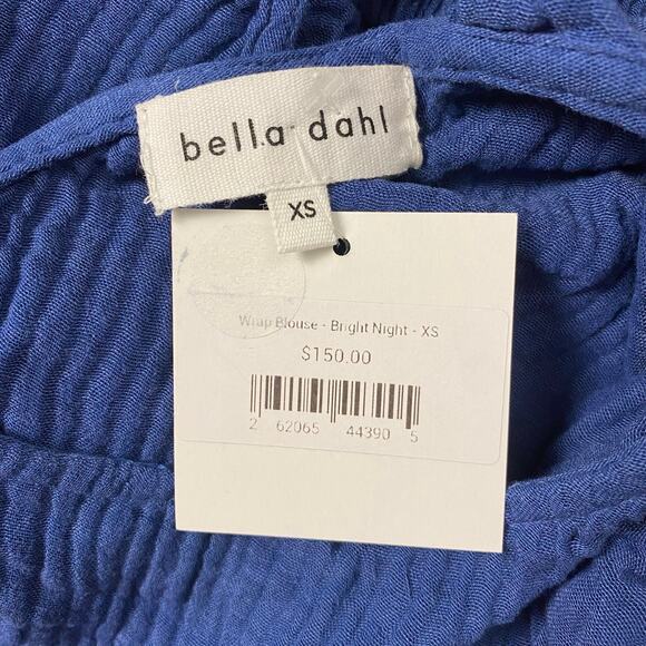 Bella Dahl‎ NWT Bright Night Blue Wrap Blouse Size XS - Picture 2 of 9